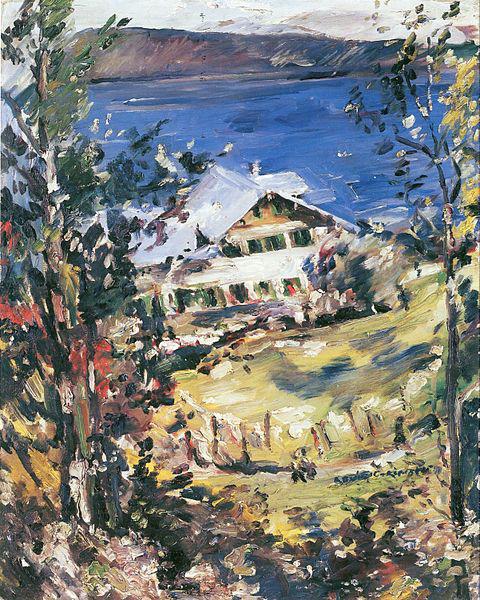 Lovis Corinth Walchensee, Landhaus mit Wascheplatz